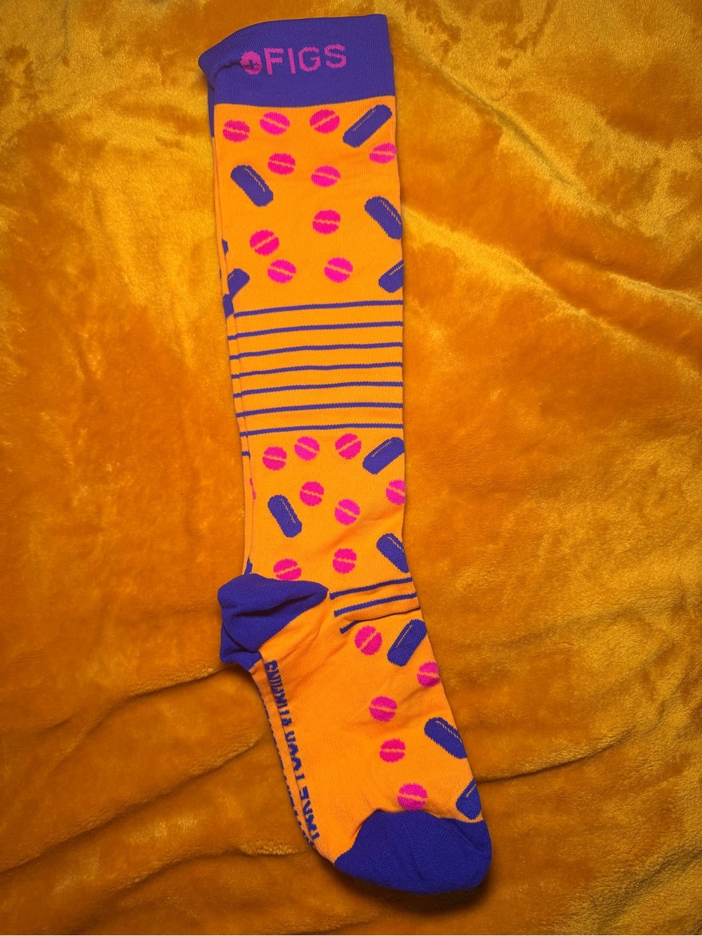 FIGS UNISEX Blue & Orange compression Socks